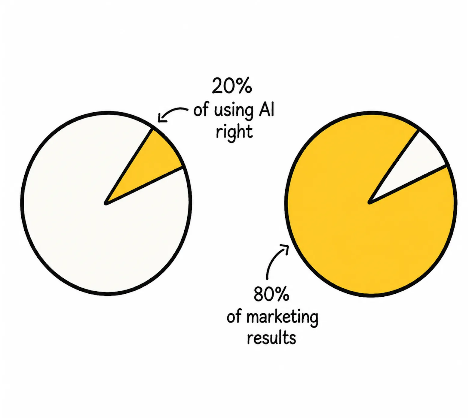 20% of using AI right drives 80% of marketing results