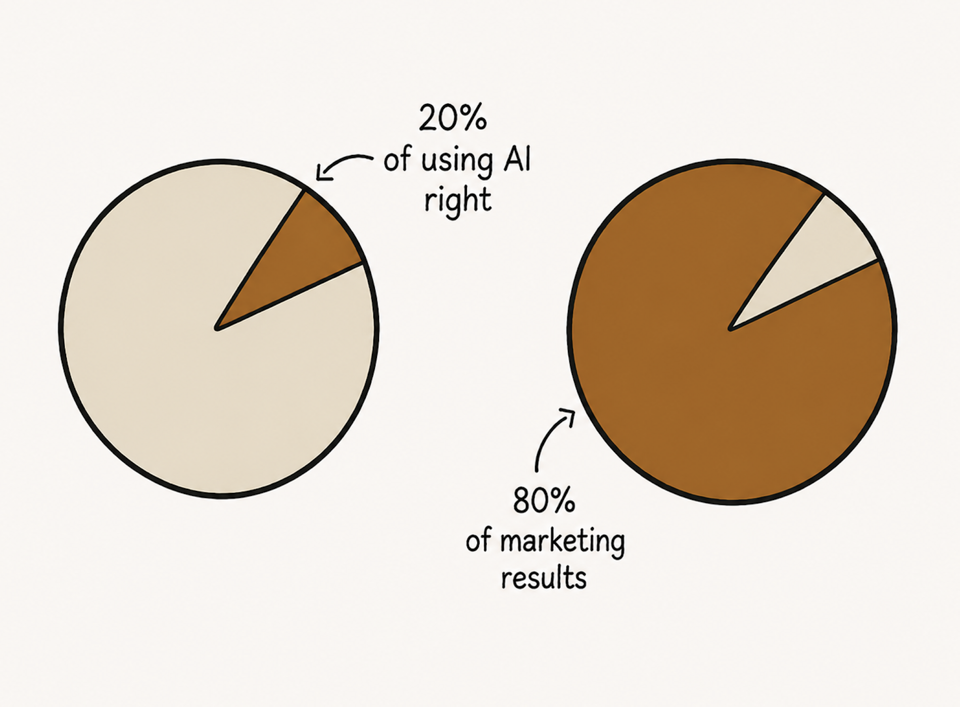 20% of using AI right drives 80% of marketing results